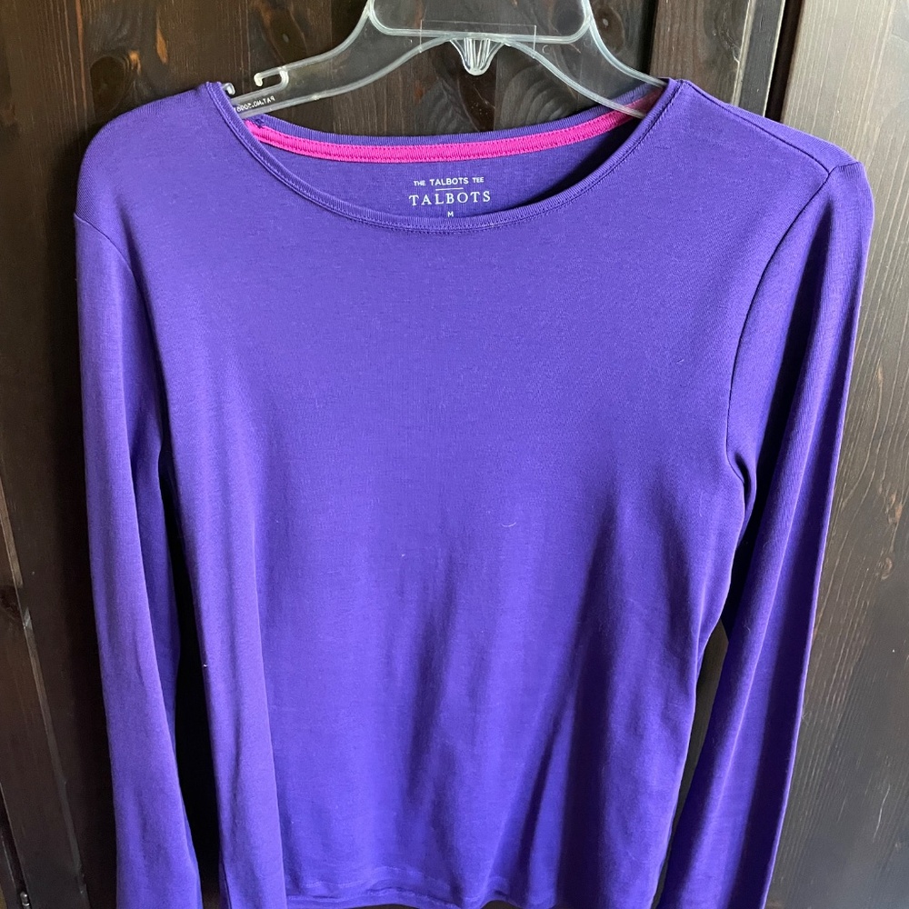 PRICE DROP! Talbot's Long Sleeve Tee - 100% Pima Cotton - Women's M - Picture 7 of 10